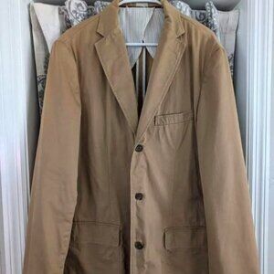 Unstructured 3-button Cotton Blazer